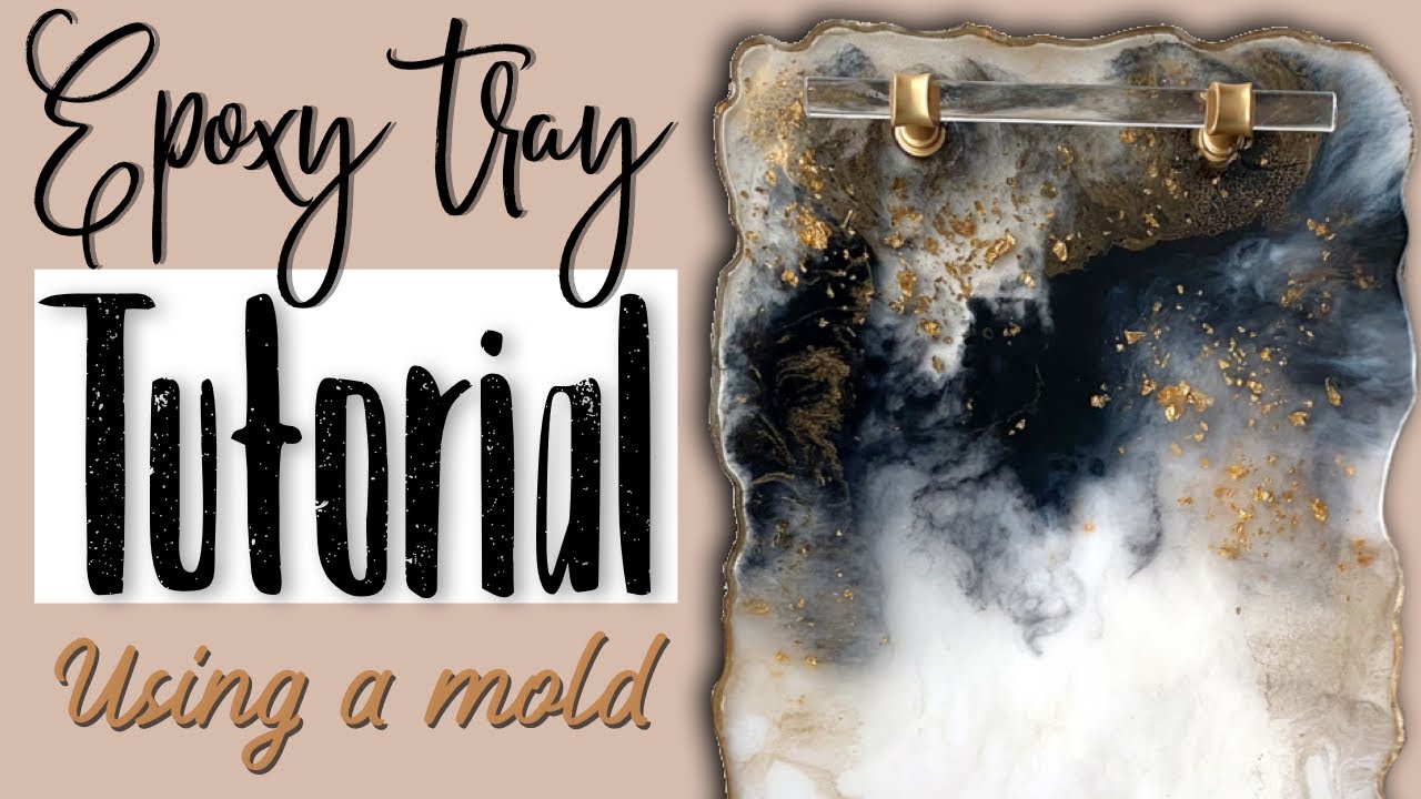 HOW TO USE EPOXY MOLDS: Black & White Epoxy Resin Tray Tutorial!