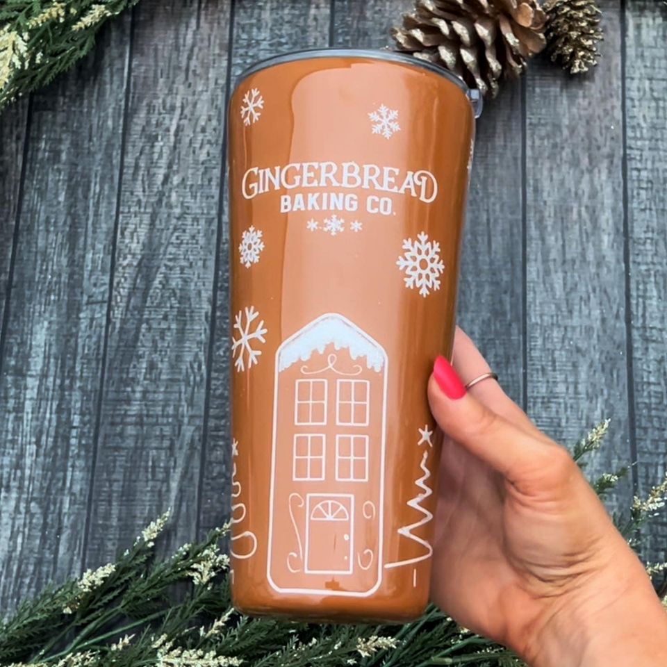 ICED GINGERBREAD TUMBLER TUTORIAL! Day 2 of 12 Days of Christmas!