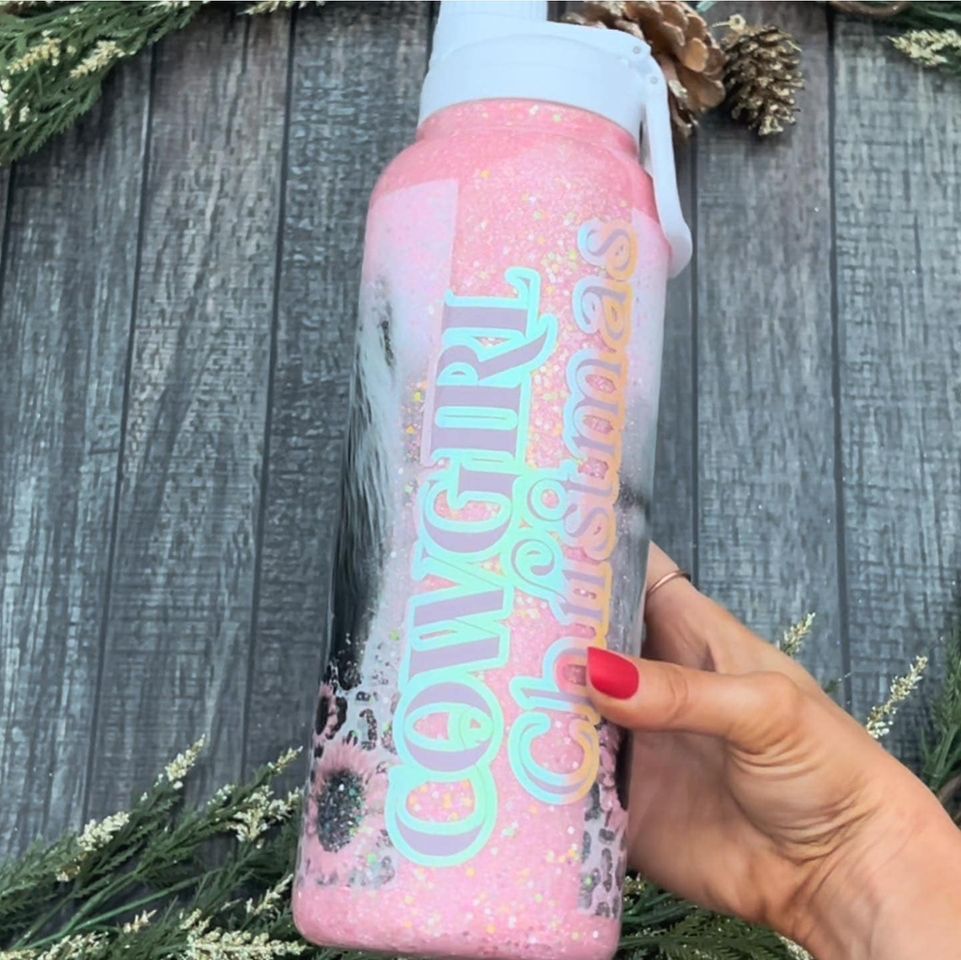 COWGIRL CHRISTMAS TUMBLER TUTORIAL! Day 8 of 12 Days of Christmas!