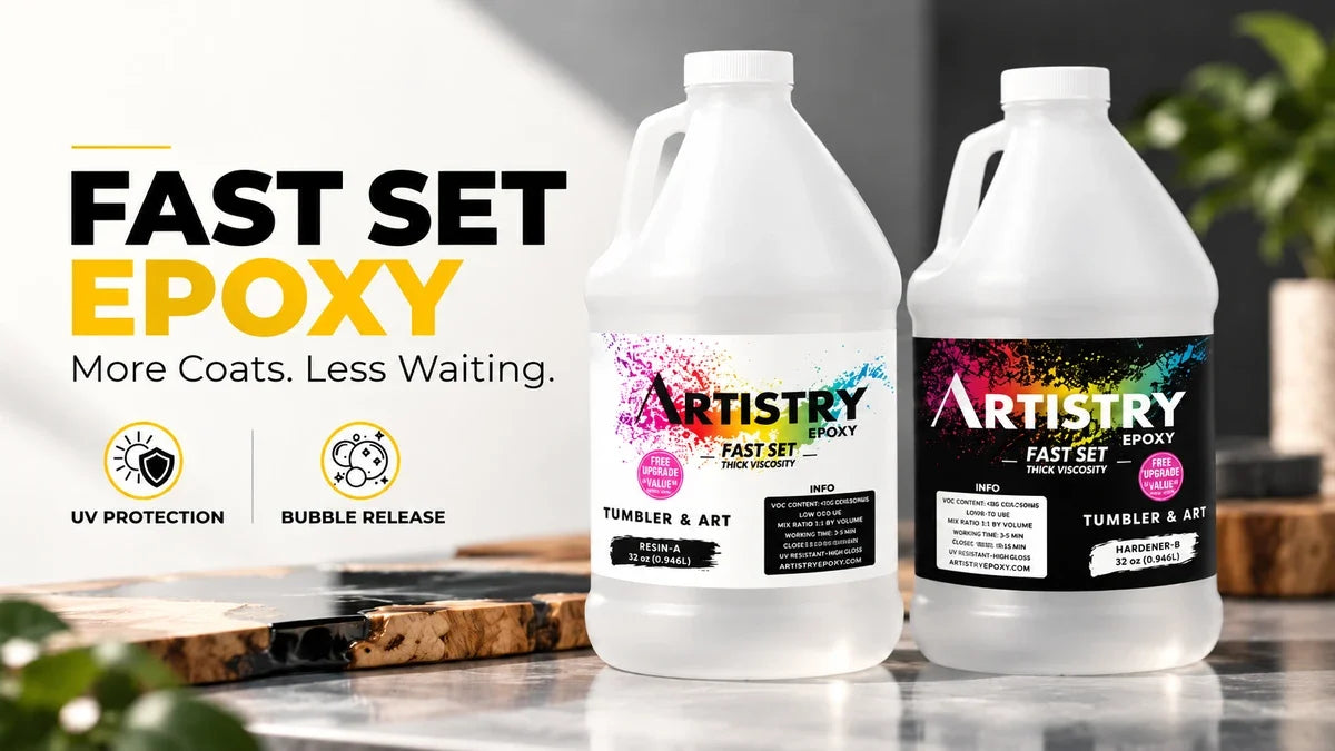 Fast Set Epoxy: More Coats, Less Waiting, Faster Tumbler Turnaround