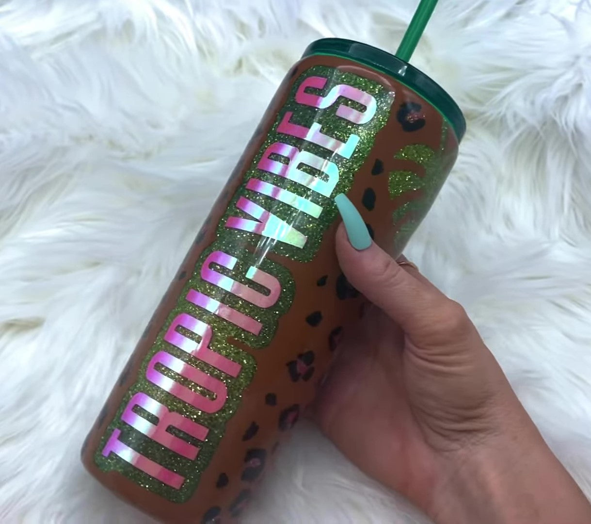 TROPIC VIBES Leopard Peek-a-boo Tumbler Tutorial!