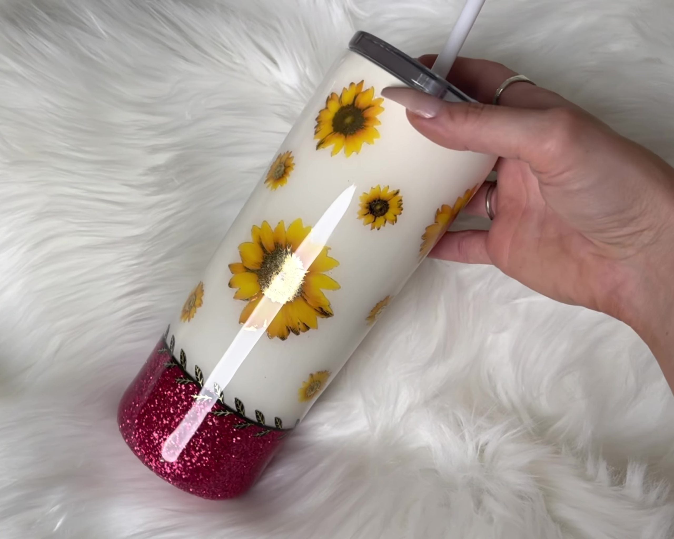 Blooming SUNFLOWER Tumbler Tutorial!