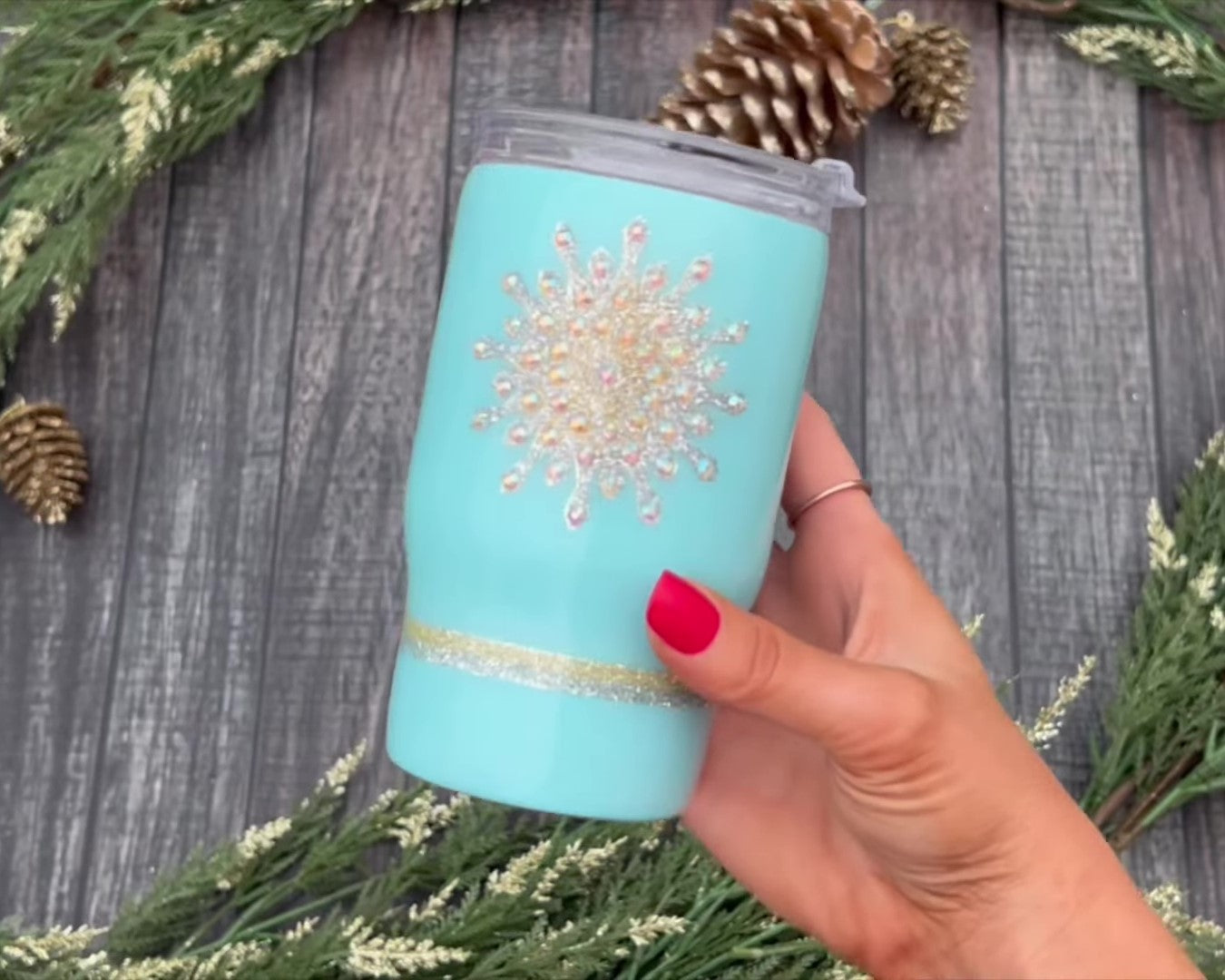 BLUE CHRISTMAS ORNAMENT INSPIRED TUMBLER TUTORIAL! Day 12 of 12 Days of Christmas!