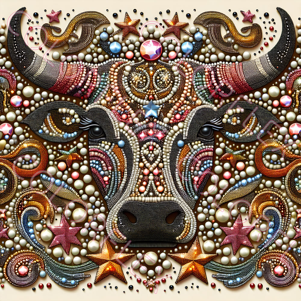 wv-1112 Beaded Cow