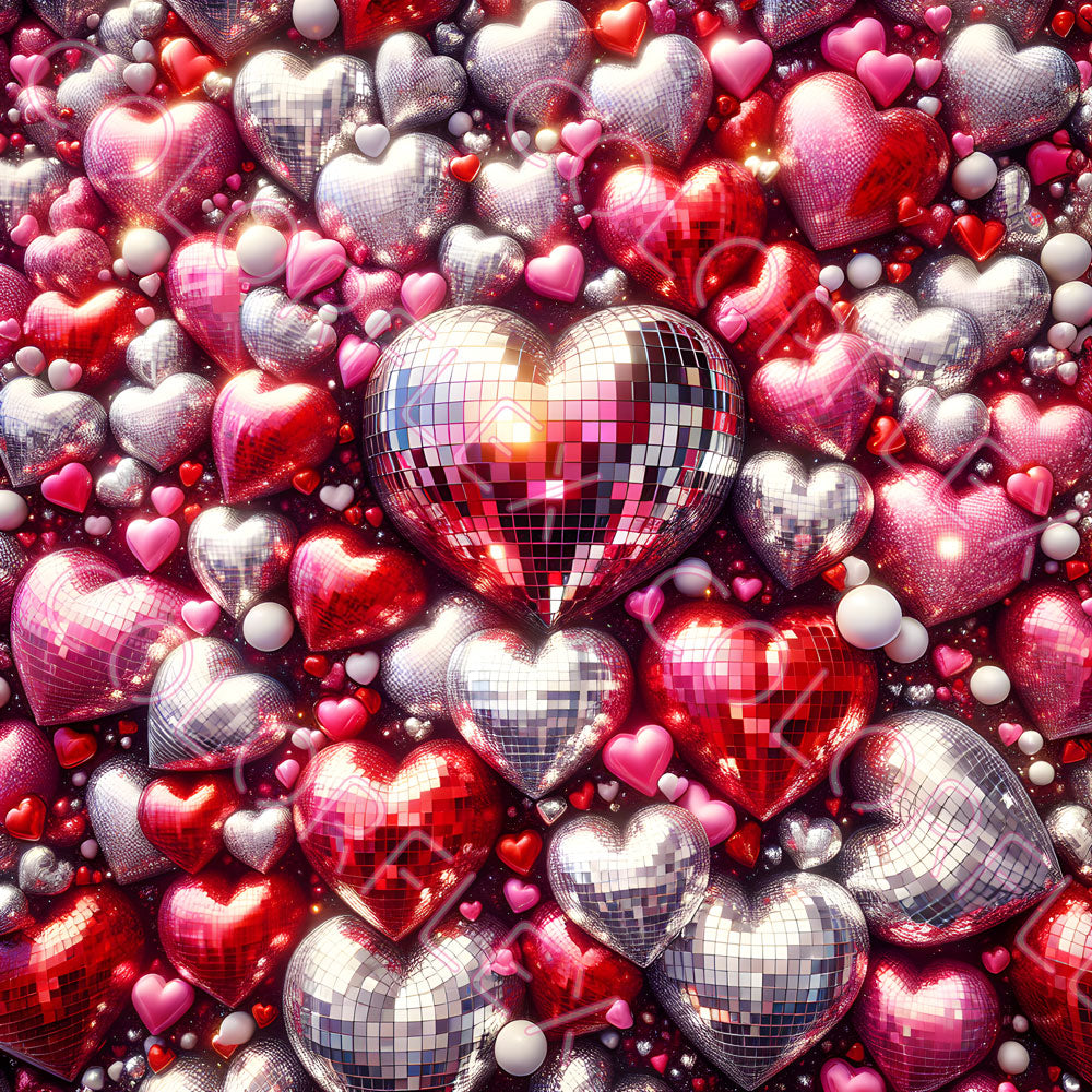 wv-1149 Disco Valentines Hearts