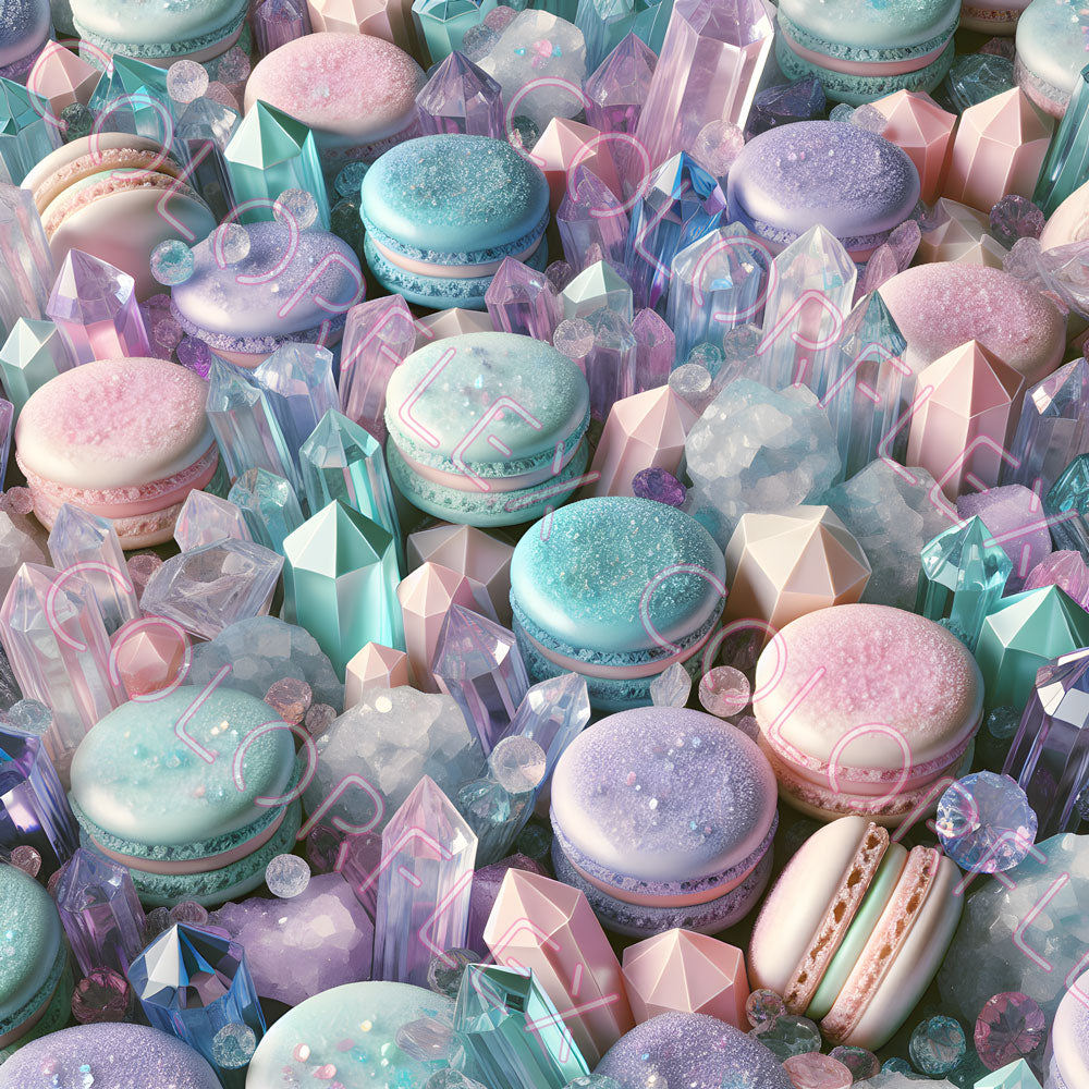 wv-1205 Pastel Macarons with Crystals