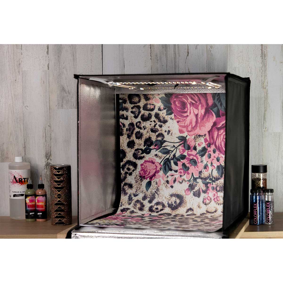 Floral Leopard Backdrop Mat