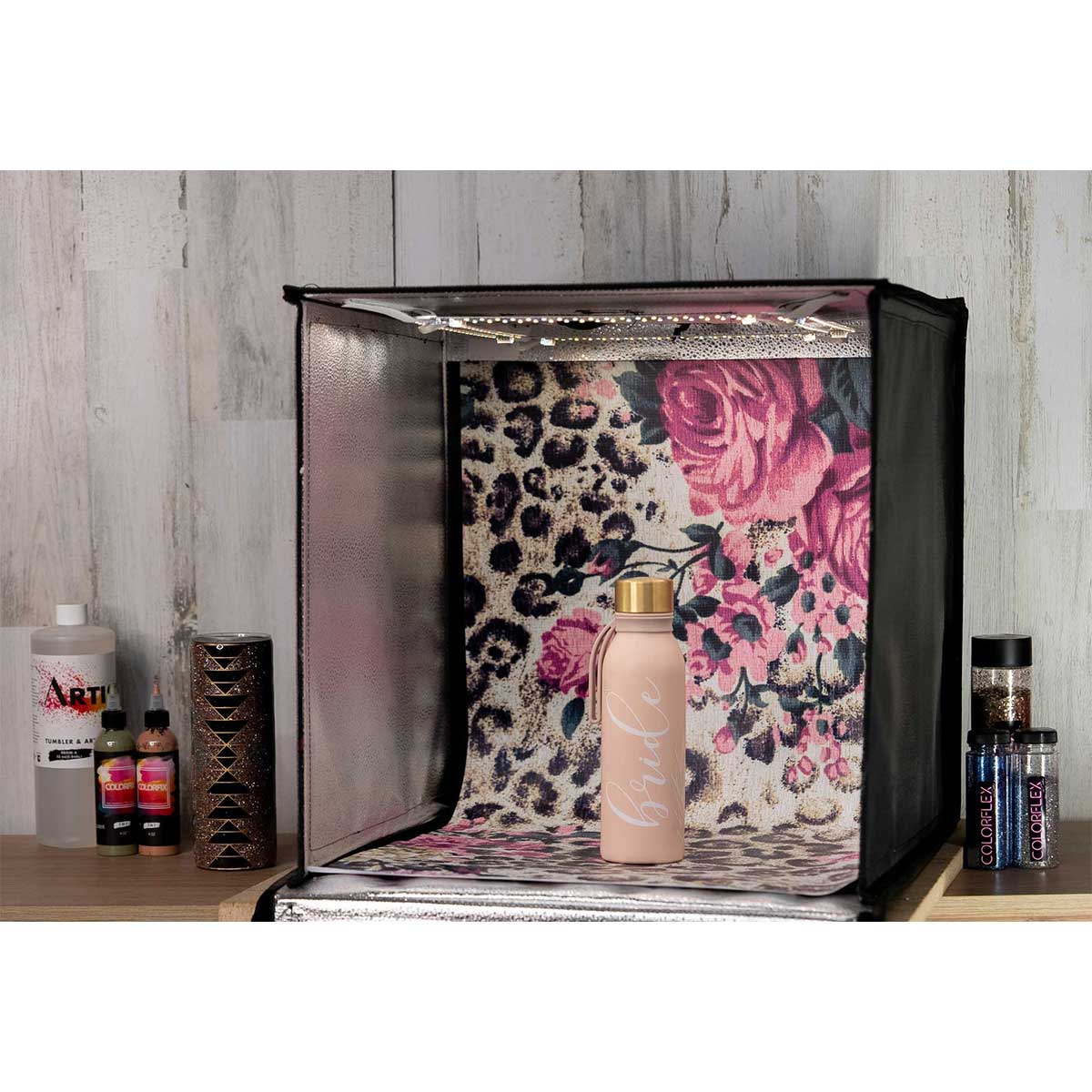 Floral Leopard Backdrop Mat