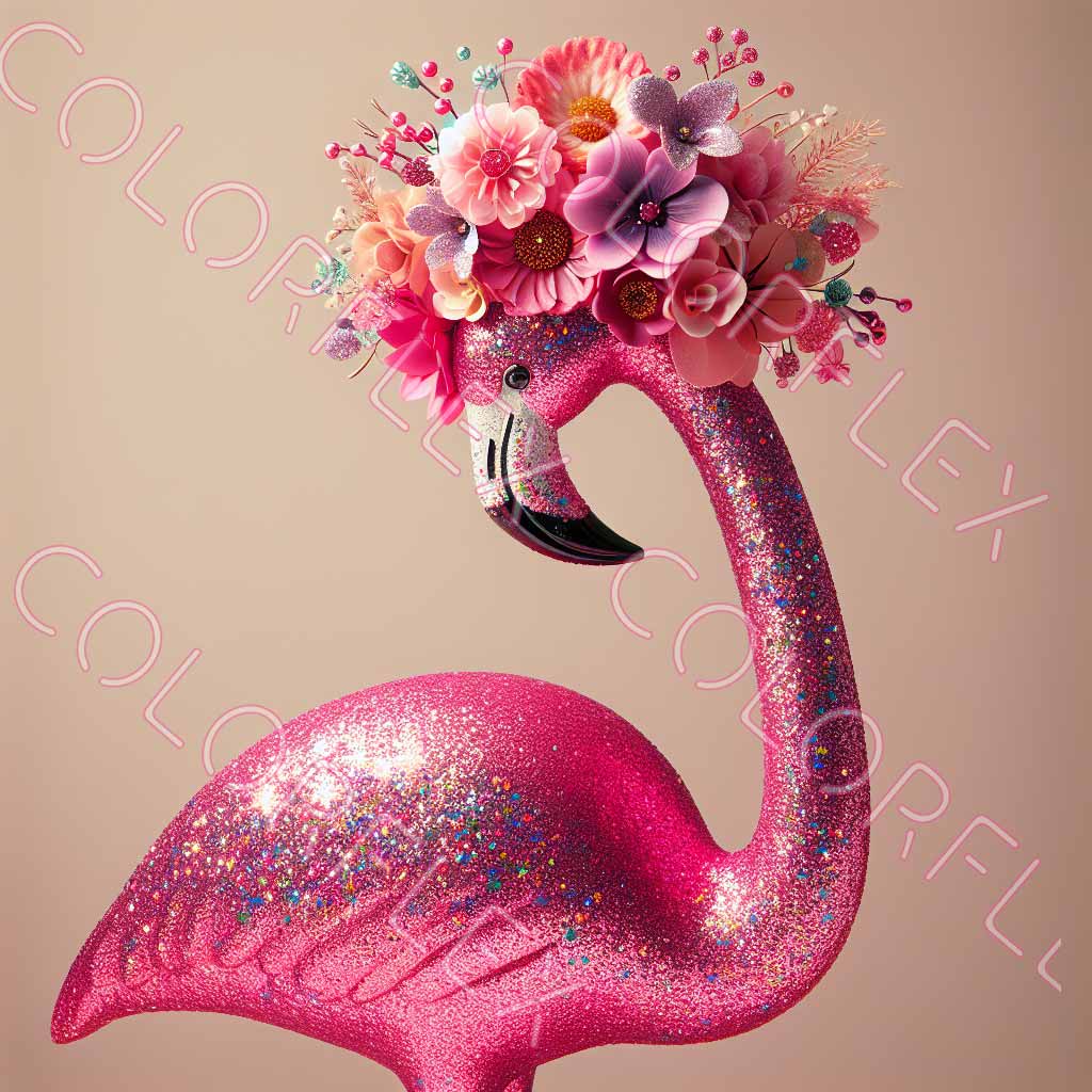 wv-1705 Glittery Flamingo