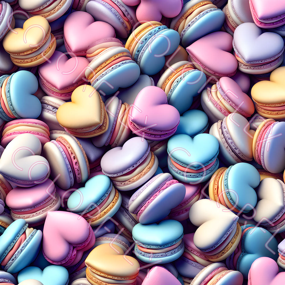 wv-1075 Heart Macarons