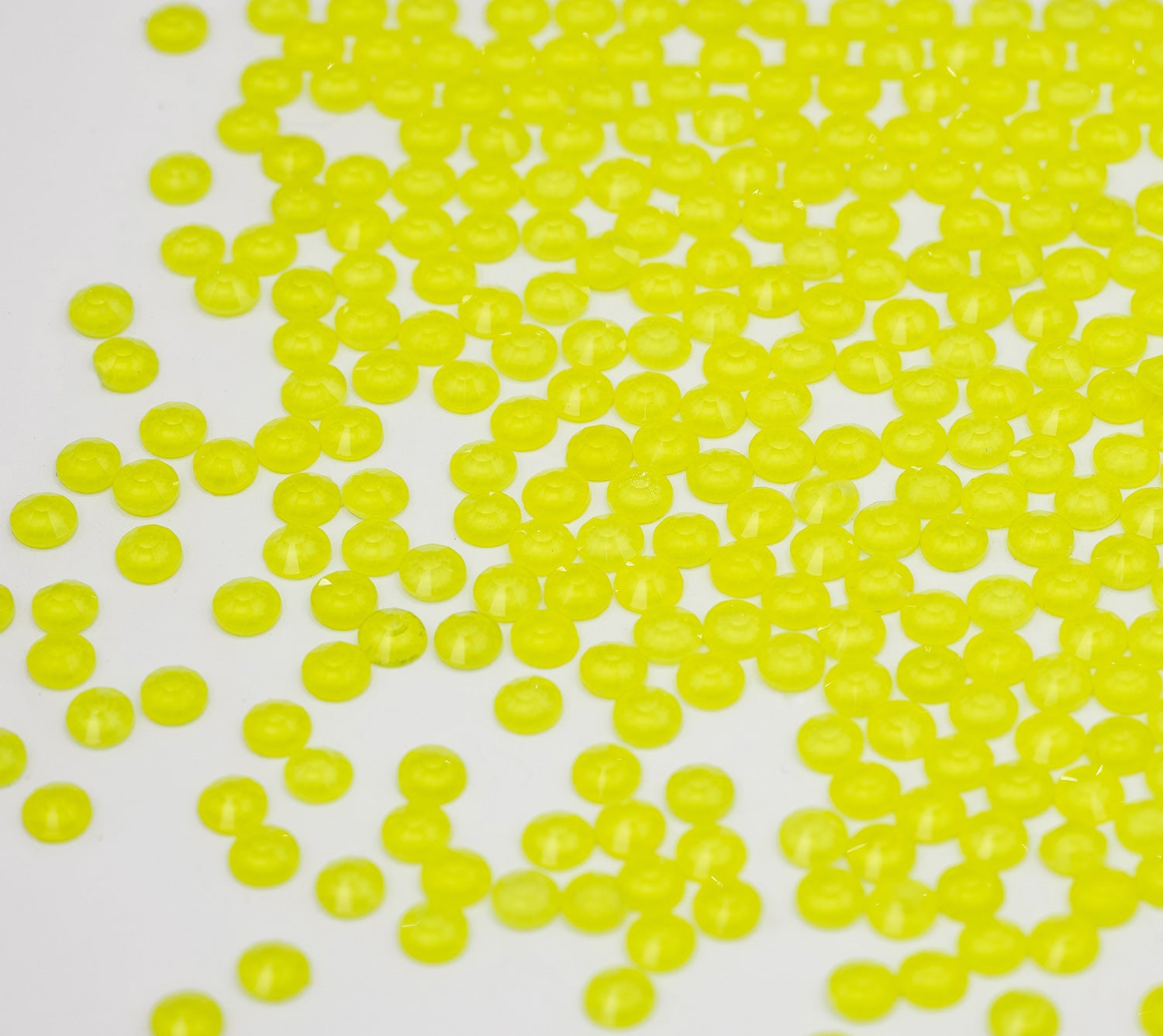 Neon Yellow Glass Rhinestones