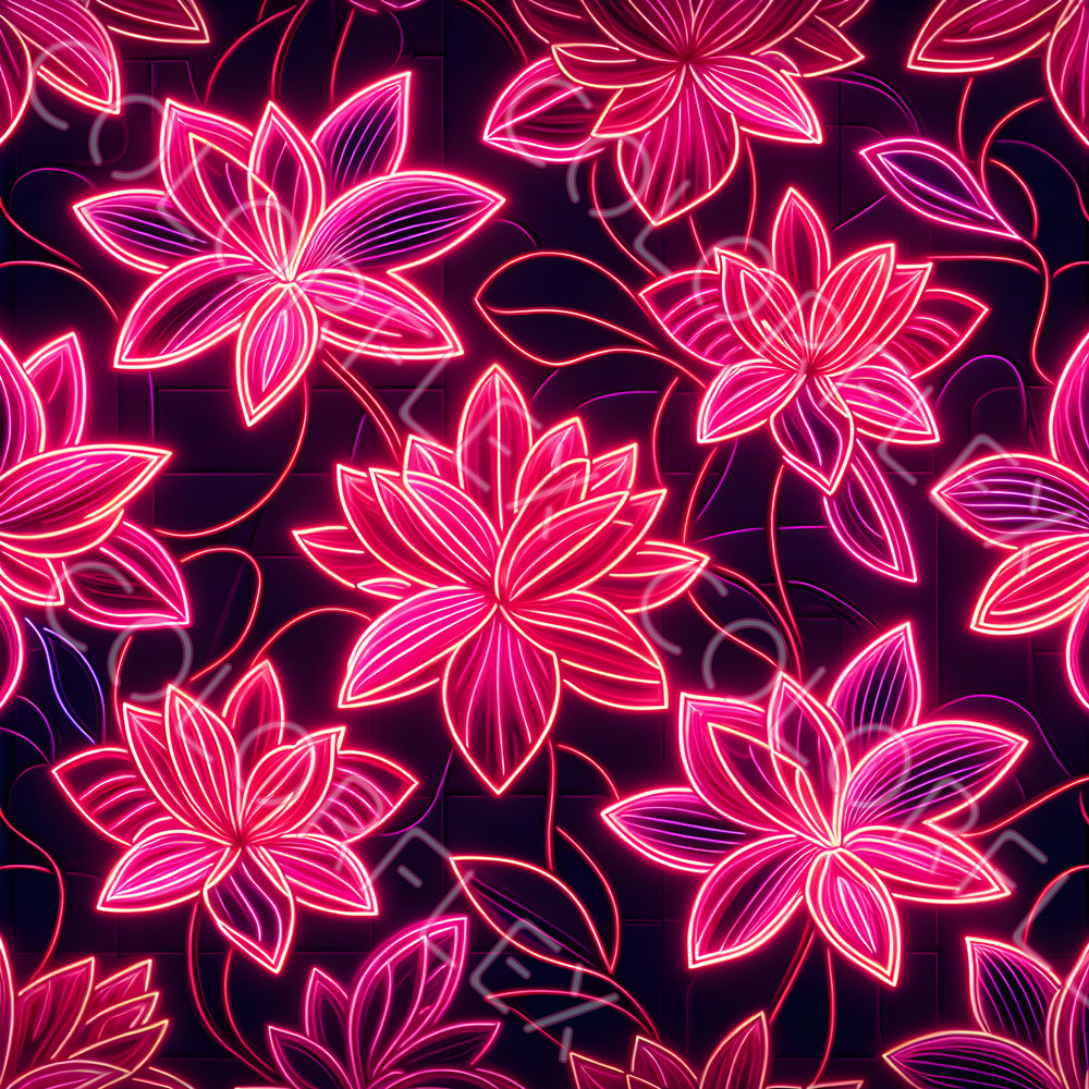 wv-1059 Neon Flowers 2