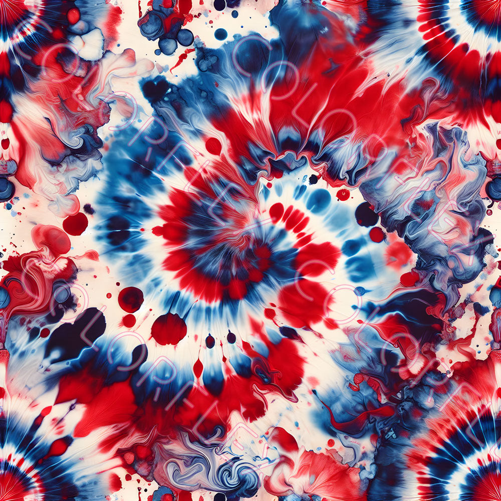 wv-1031 Red, White and Blue Tie Dye