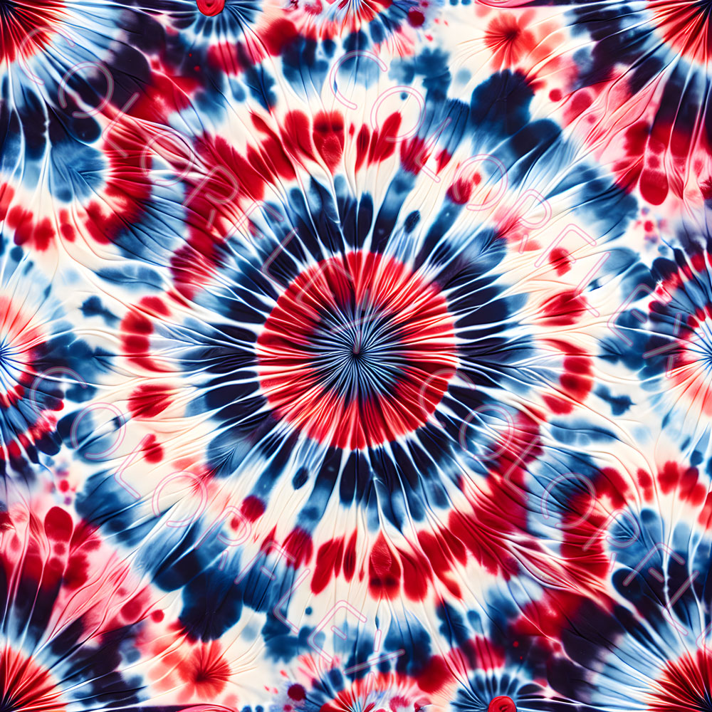 wv-1030 Red, White and Blue Tie Dye 2