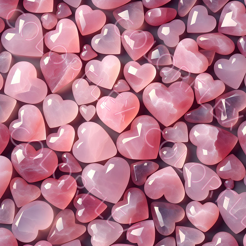 wv-1028 Rose Quartz Hearts