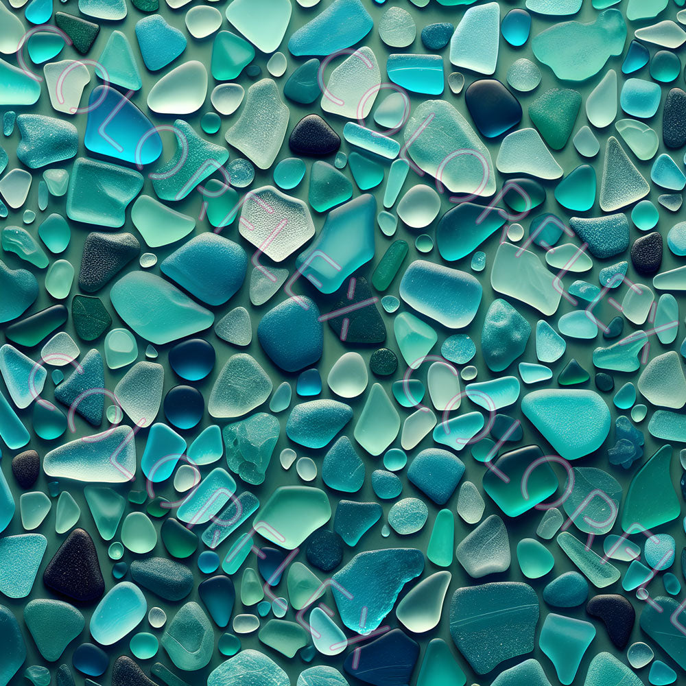 wv-1011 Teal Sea Glass