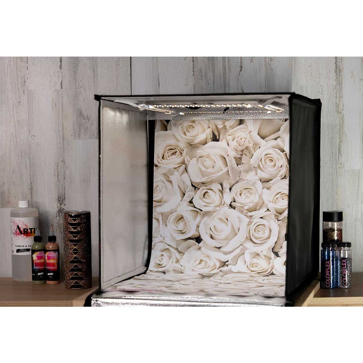 White Roses Backdrop Mat