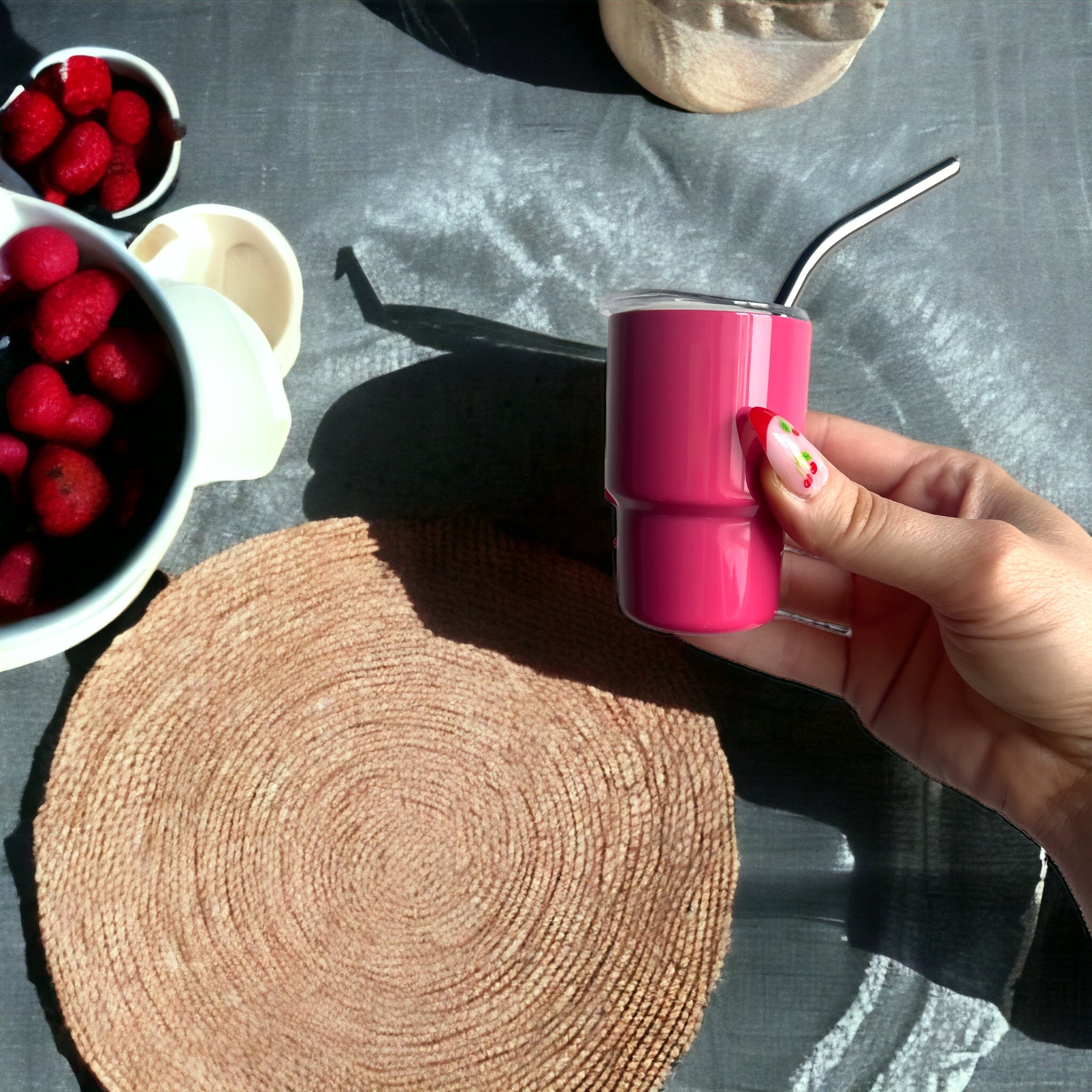 Mini Tumblers with Lid and Straw!