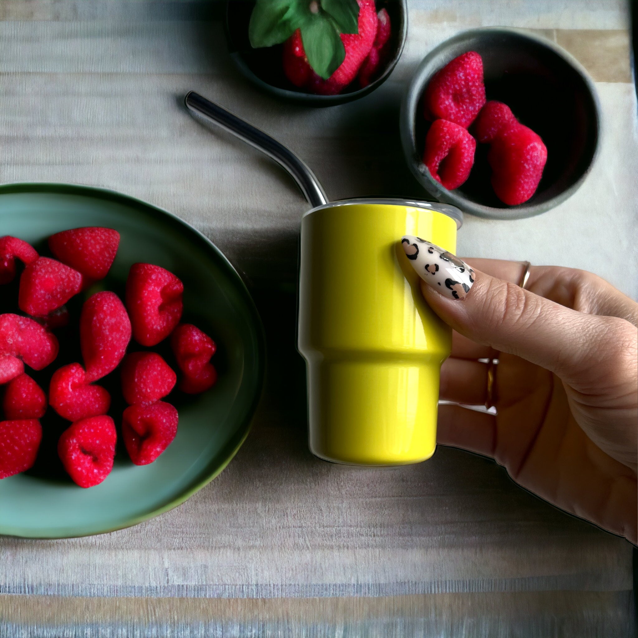 Mini Tumblers with Lid and Straw!