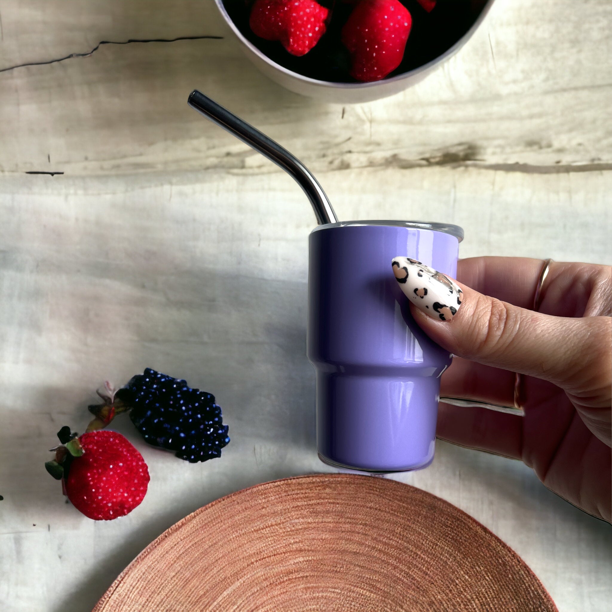 Mini Tumblers with Lid and Straw!