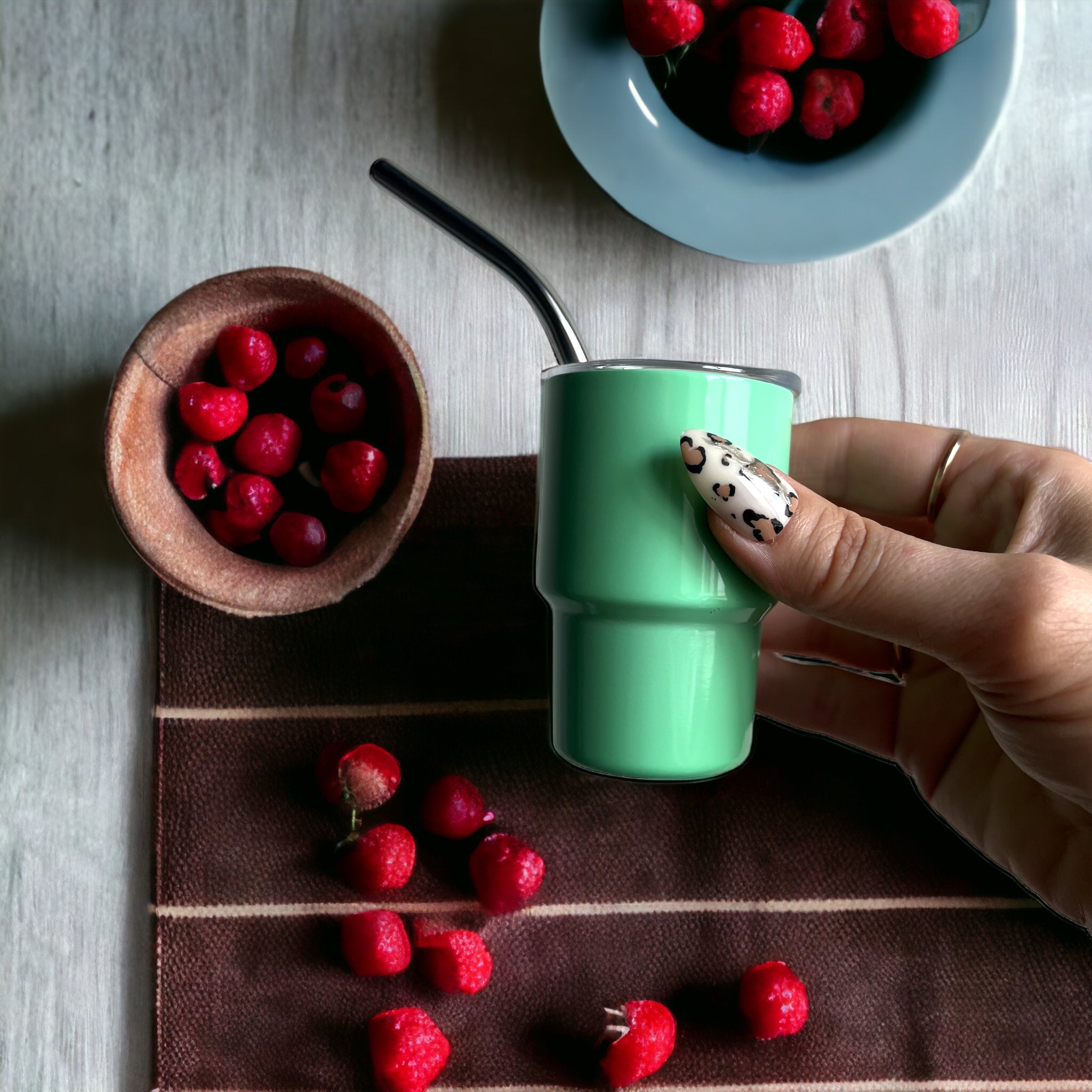 Mini Tumblers with Lid and Straw!