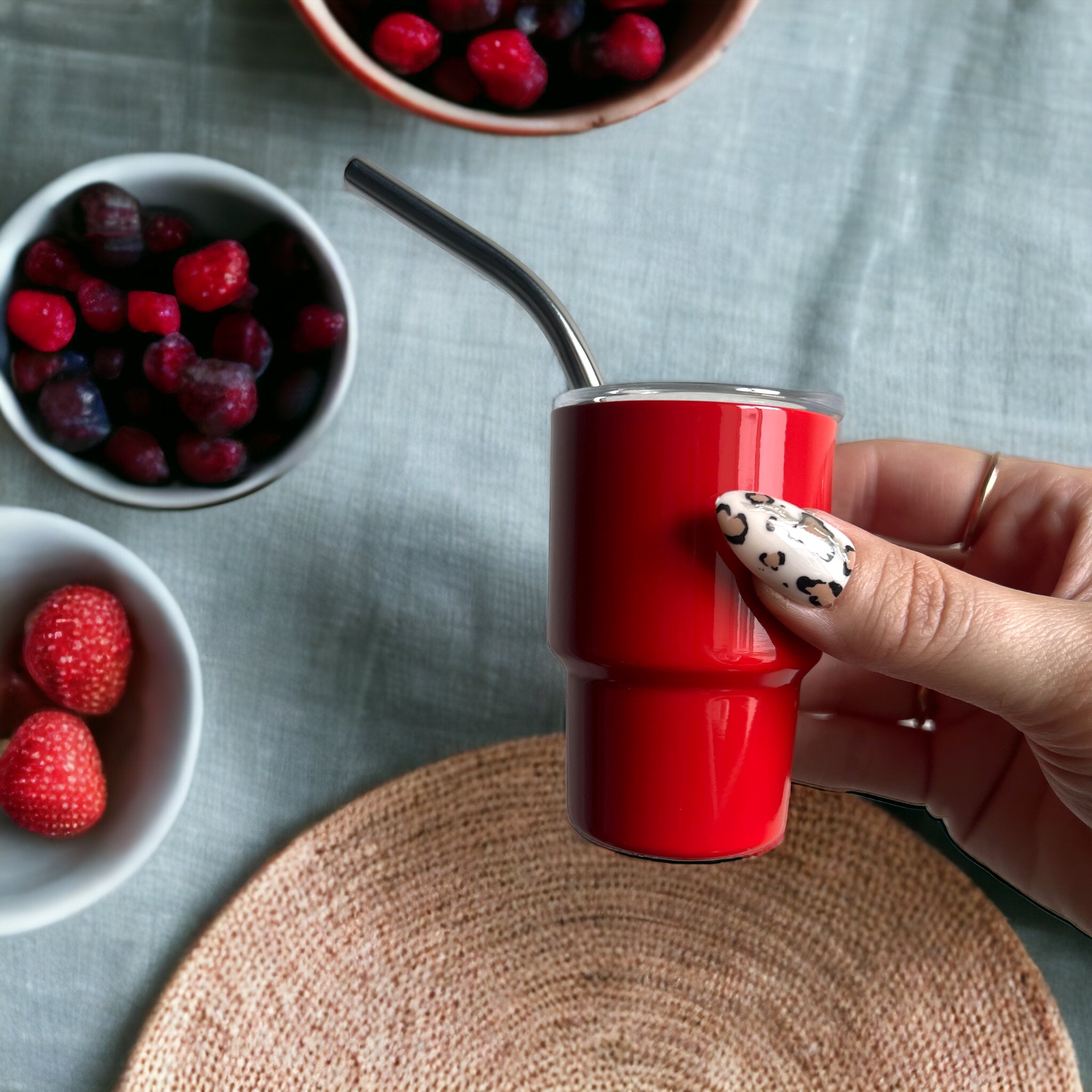 Mini Tumblers with Lid and Straw!