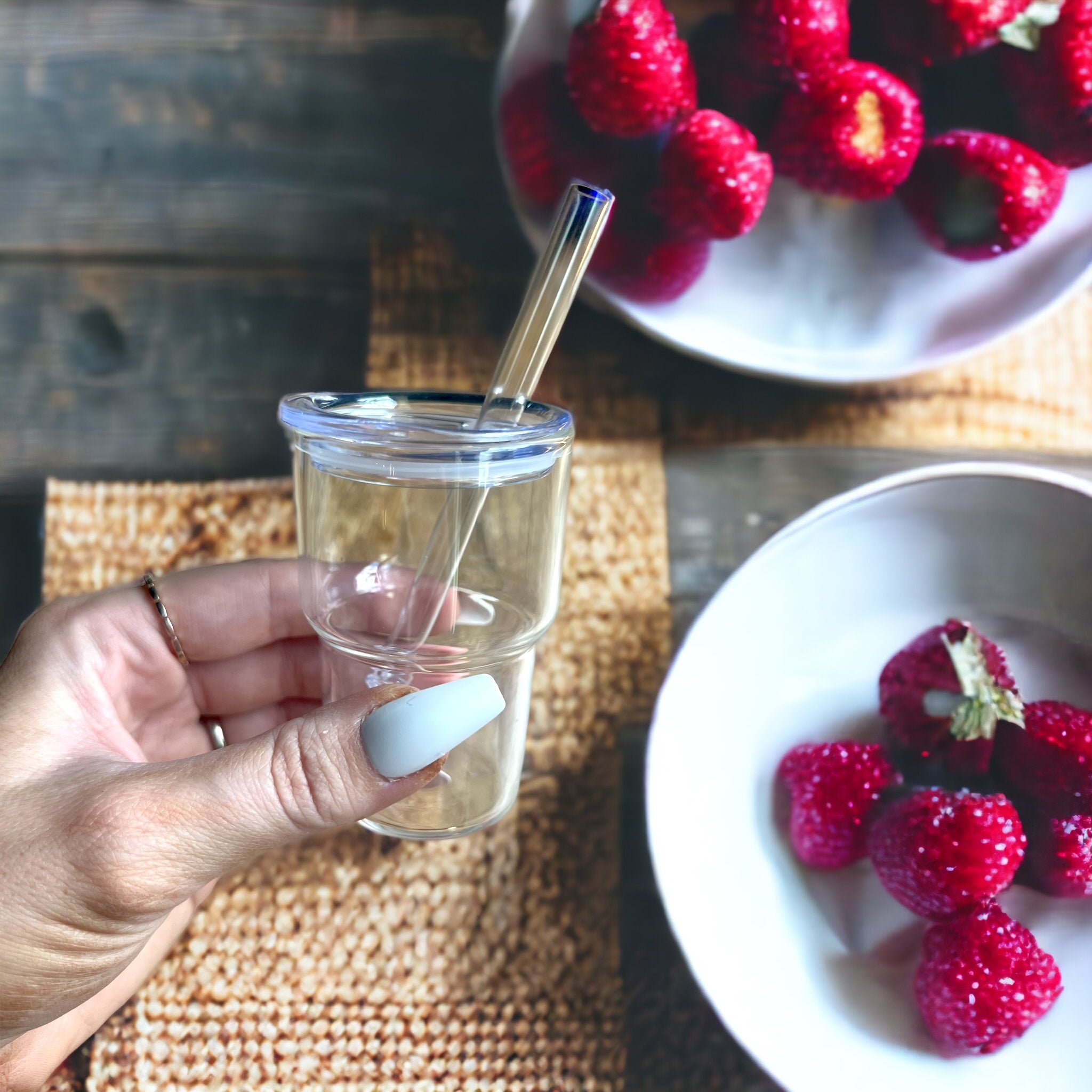 Mini Tumblers with Lid and Straw!