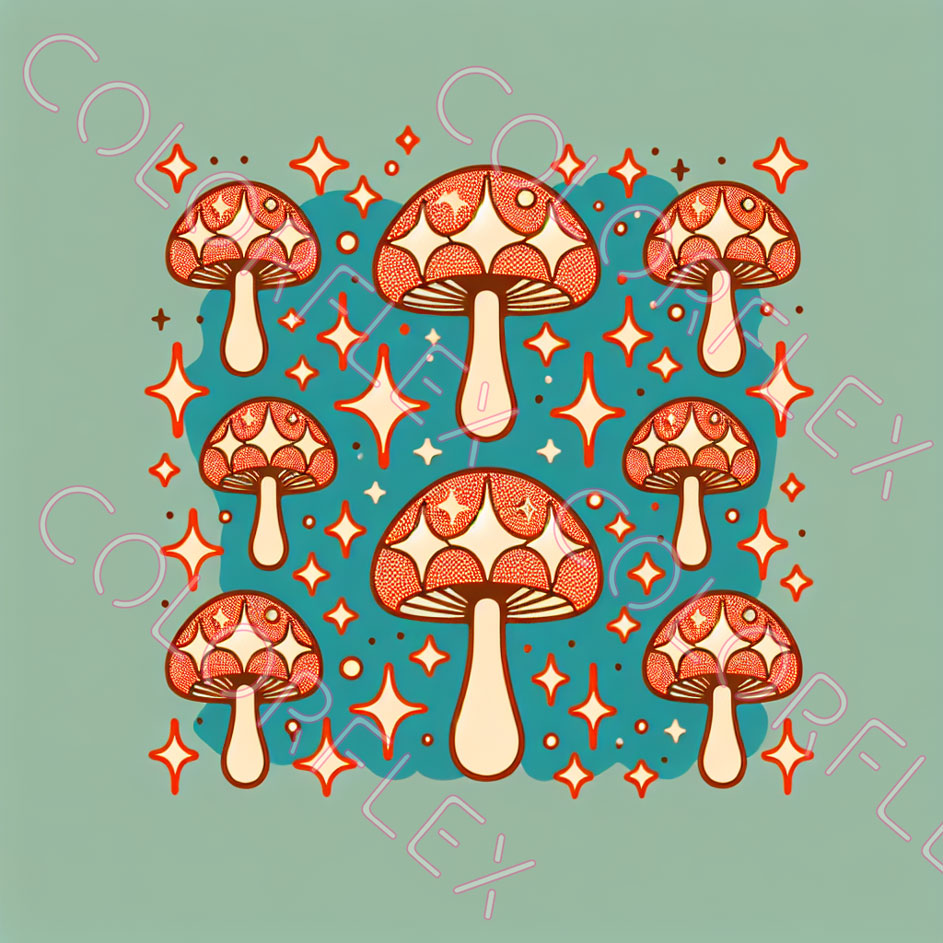 wv-1482 Mushroom Print 12