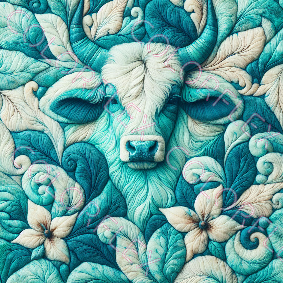 wv-1618 Turquoise Cow