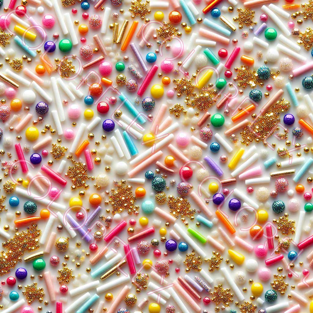 wv-1708 Gold and Colorful Sprinkles