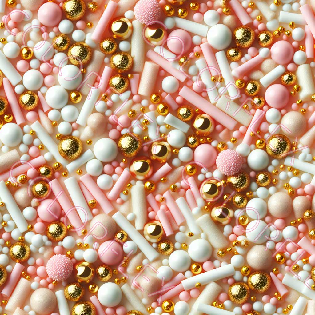 wv-1711 Gold and Pink Sprinkles