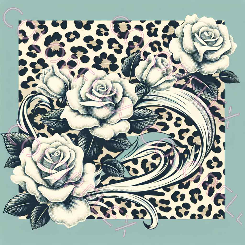 wv-1735 Leopard Print and Roses