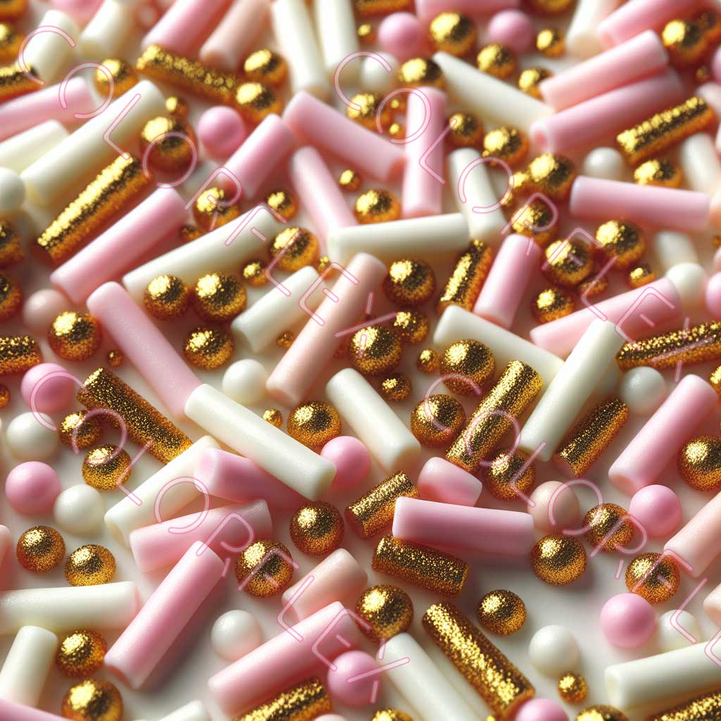 wv-1762 Pink and Gold Sprinkles